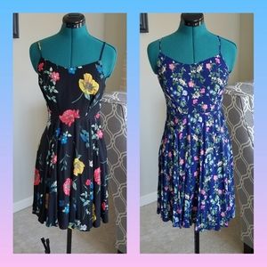 NWT Old Navy Floral Dresses - Black and Blue